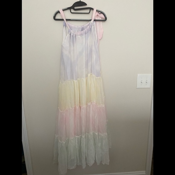 NWT Fillyboo Pastel Multicolored Maxi halter Dress - Picture 3 of 4